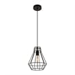 Living District Jago 1-Light Transitional Metal Pendant in Black