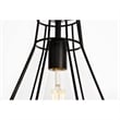 Living District Jago 1-Light Transitional Metal Pendant in Black