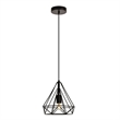Living District Jago 1-Light Transitional Metal Pendant in Black Finish