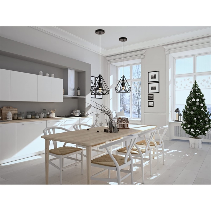Living District Jago 1-Light Transitional Metal Pendant in Black Finish