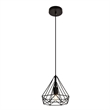 Living District Jago 1-Light Transitional Metal Pendant in Black Finish