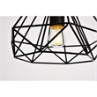 Living District Jago 1-Light Transitional Metal Pendant in Black Finish