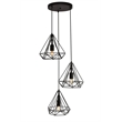 Living District Jago 3-Light Transitional Metal Pendant in Black