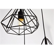Living District Jago 3-Light Transitional Metal Pendant in Black