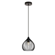 Living District Sayer 1-Light Transitional Metal Pendant in Black