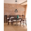 Living District Sayer 1-Light Transitional Metal Pendant in Black