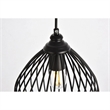 Living District Sayer 1-Light Transitional Metal Pendant in Black
