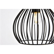 Living District Sayer 1-Light Transitional Metal Pendant in Black