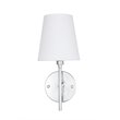 Living District Cason 1-Light Metal & Fabric Wall Sconce in Chrome/White