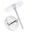 Living District Cason 1-Light Metal & Fabric Wall Sconce in Chrome/White