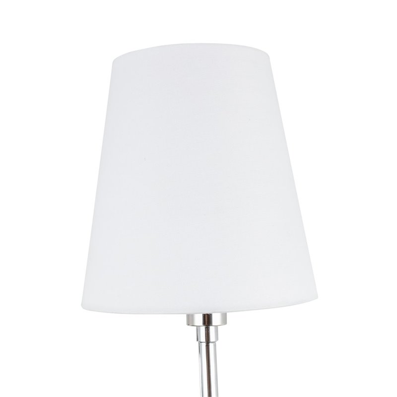 Living District Cason 1-Light Metal & Fabric Wall Sconce in Chrome/White