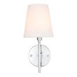 Living District Cason 1-Light Metal & Fabric Wall Sconce in Chrome/White