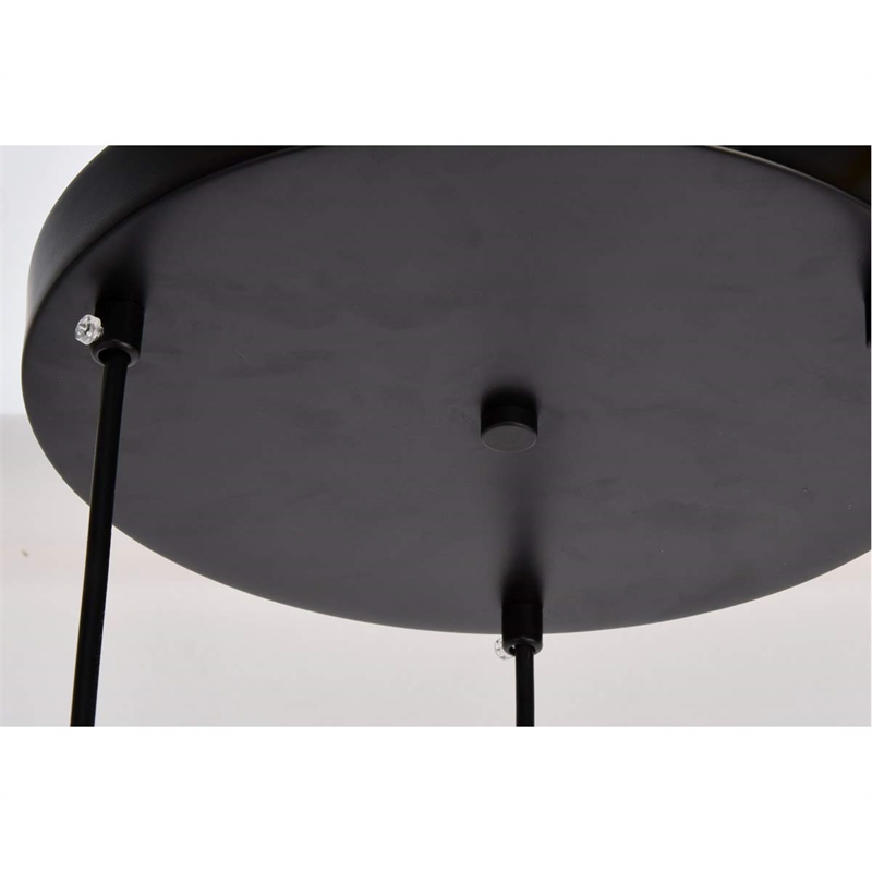Living District Sayer 3-Light Transitional Metal Pendant in Black