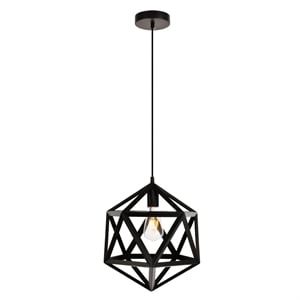 Living District Redmond 1-Light Transitional Metal Pendant in Black