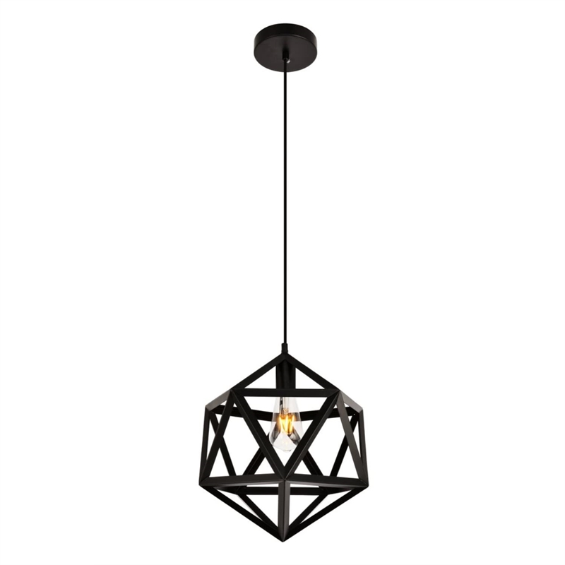 Living District Redmond 1-Light Transitional Metal Pendant in Black