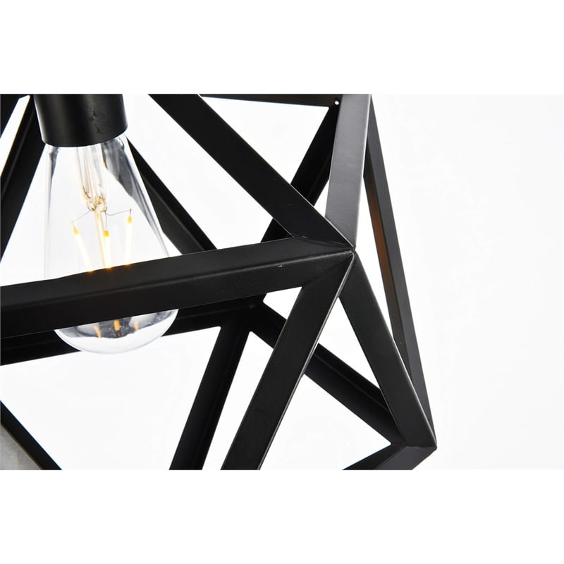 Living District Redmond 1-Light Transitional Metal Pendant in Black