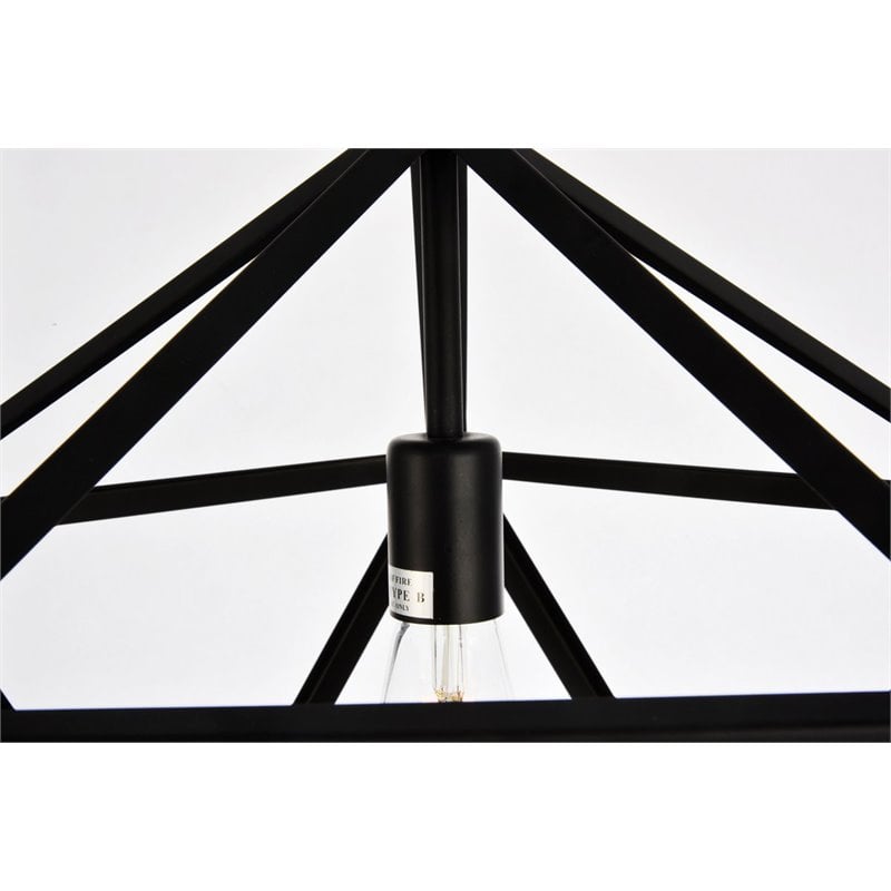Living District Redmond 1-Light Transitional Metal Pendant in Black