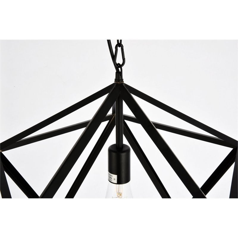 Living District Redmond 1-Light Transitional Metal Pendant in Black