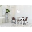 Living District Placido 1-Light Transitional Metal Pendant in Black & Clear