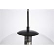 Living District Placido 1-Light Transitional Metal Pendant in Black & Clear