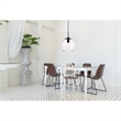 Living District Placido 1-Light Transitional Metal Pendant in Black/Clear