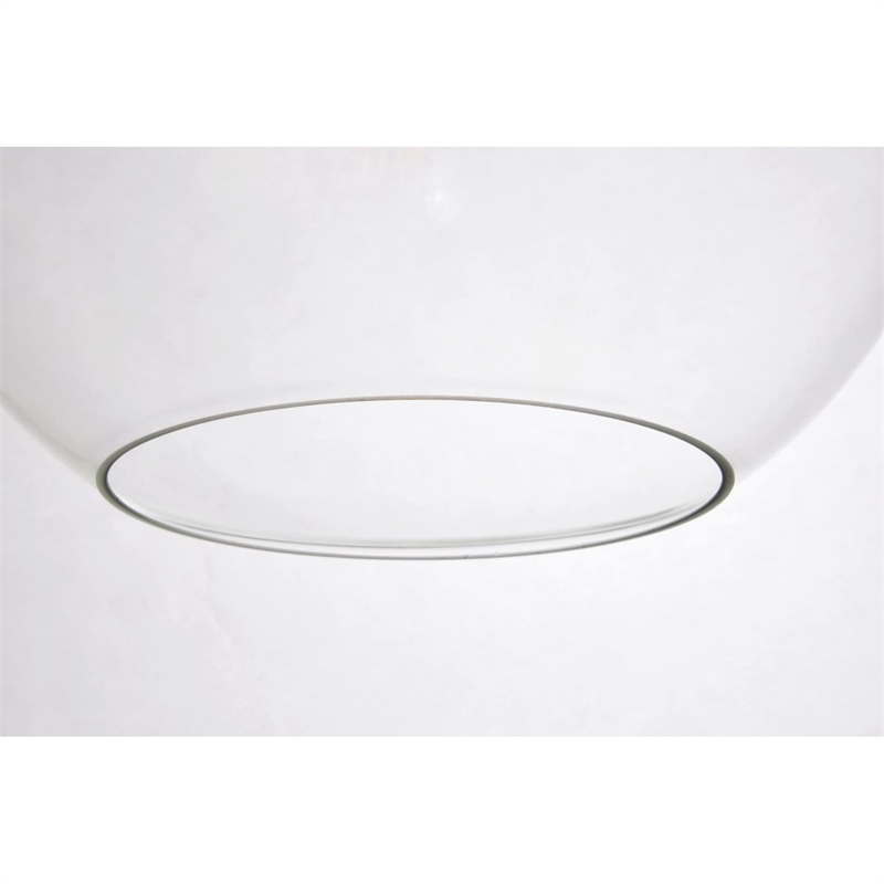 Living District Placido 1-Light Transitional Metal Pendant - Black & Clear