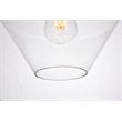 Living District Placido 1-Light Transitional Metal Pendant in Black and Clear