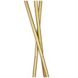 Living District Cason 1-Light Mid-Century Metal Floor Lamp in Brass and White