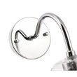 Living District Pierce 1-Light Metal & Glass Wall Sconce in Chrome/Clear