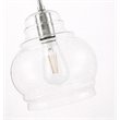 Living District Pierce 1-Light Metal & Glass Wall Sconce in Chrome/Clear
