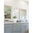 Living District Pierce 1-Light Metal & Glass Wall Sconce in Chrome/Clear