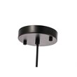 Living District Pierce 1-Light Mid-Century Metal Pendant in Black and Clear