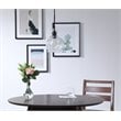 Living District Pierce 1-Light Mid-Century Metal Pendant in Black and Clear