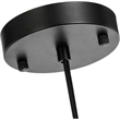 Living District Emett 1-Light Metal Pendant in Black and Clear Glass