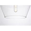 Living District Placido 1-Light Transitional Metal Pendant in Clear/Black