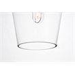 Living District Placido 1-Light Transitional Metal Pendant in Black and Clear