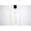 Living District Placido 1-Light Transitional Metal Pendant in Black and Clear