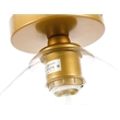 Living District Gene 1-Light Metal & Glass Flush Mount in Brass/Clear