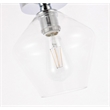 Living District Gene 1-Light Metal & Glass Flush Mount in Chrome/Clear Glass