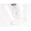 Living District Gene 1-Light Metal & Glass Flush Mount in Chrome/Clear Glass