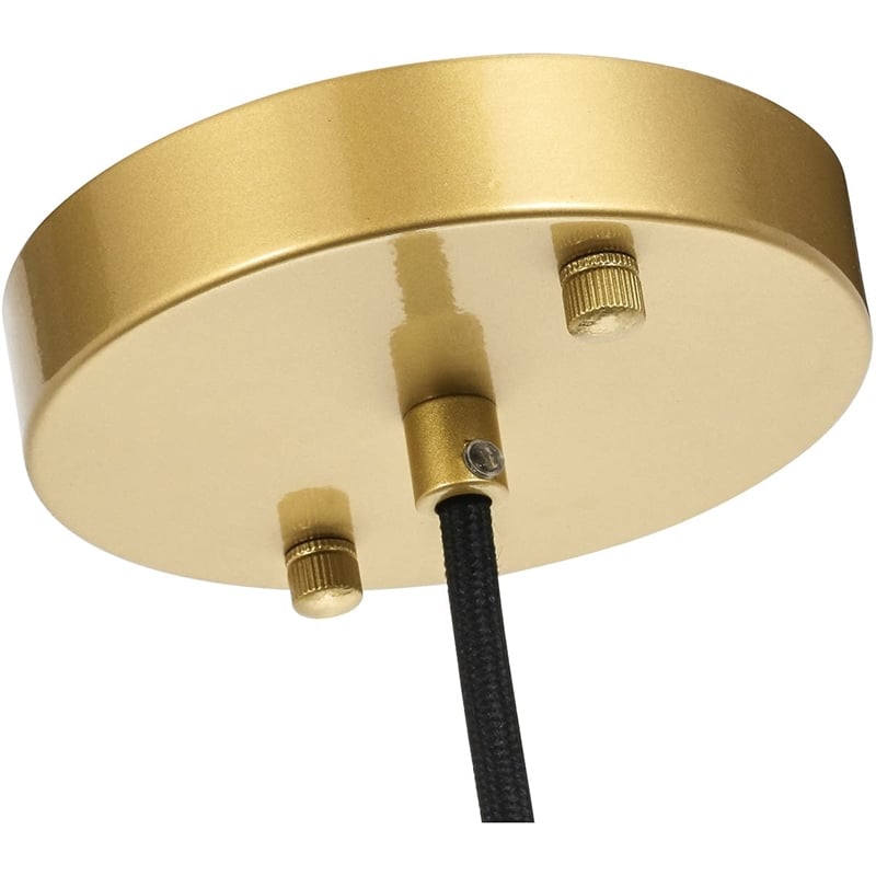 Living District Emett 1-Light Metal Pendant in Brass and Clear Glass Finish