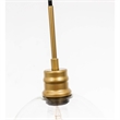 Living District Emett 1-Light Metal Pendant in Brass and Clear Glass Finish