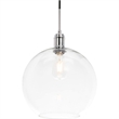 Living District Emett 1-Light Metal Pendant in Chrome and Clear Glass Finish