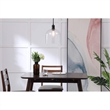 Living District Gabe 1-Light Metal Pendant in Black and Clear Seeded