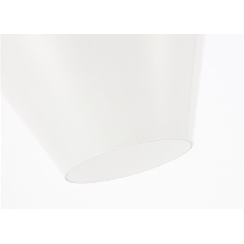 Living District Gene 1-Light Metal & Glass Flush Mount in Black/Frosted White