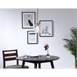 Living District Gene 1-Light Mid-Century Metal Pendant in Brass and Clear