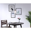Living District Gene 1-Light Metal Pendant in Chrome and Clear Glass