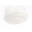 Living District Lyle 1-Light Metal & Glass Flush Mount in Black/Frosted White