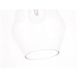 Living District Gene 1-Light Metal Pendant in Black and Clear Glass