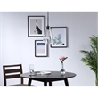 Living District Gene 1-Light Metal Pendant in Black and Clear Glass